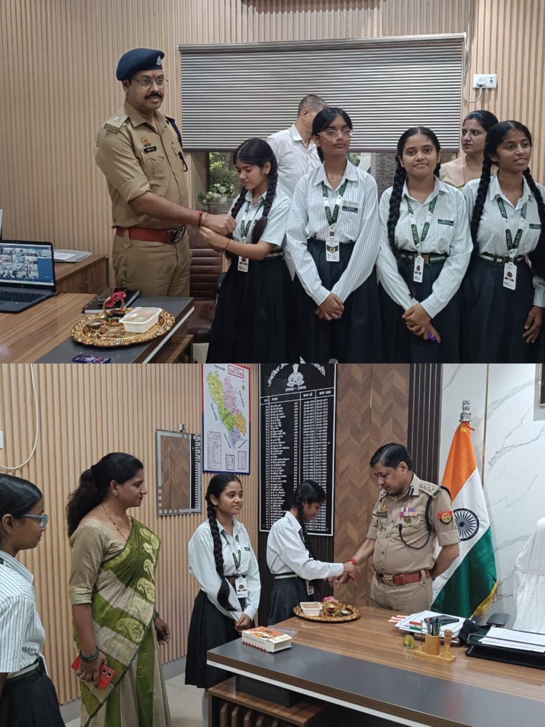 खाकी की कलाई पर सजी राखी, बहनों ने दिया सुरक्षा का भरोसा खाकी की कलाई पर सजी राखी, बहनों ने दिया सुरक्षा का भरोसा
